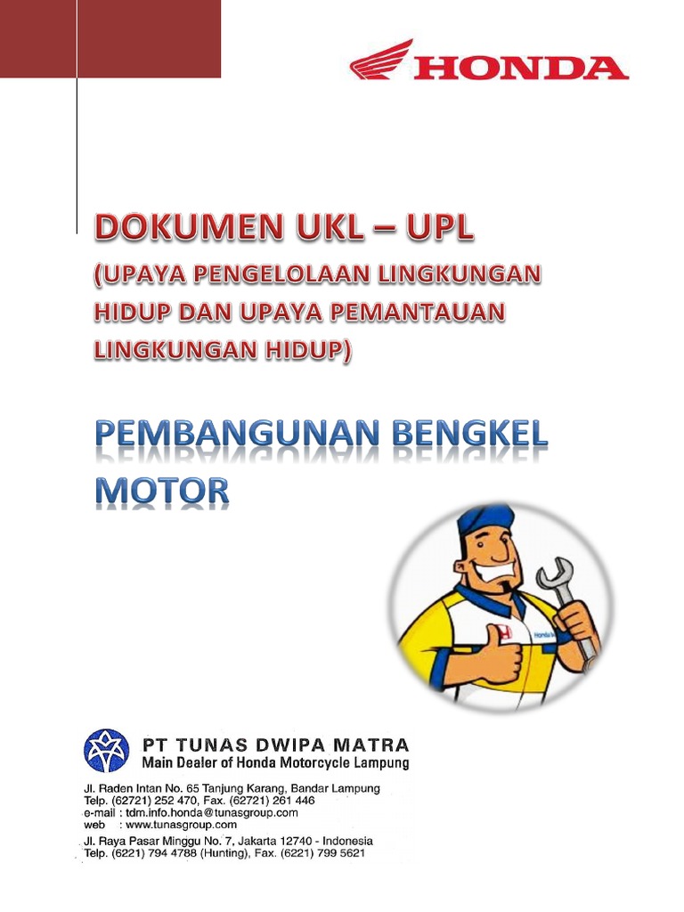 UKL-UPL Bengkel Motor Ramah Lingkungan | PDF