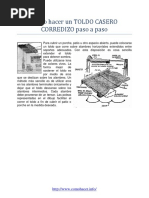 Como Hacer Un Toldo Casero Corredizo Paso a Paso