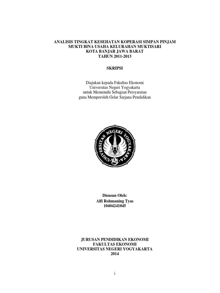 Contoh Skripsi Koperasi Pdf
