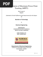 Implementation of Maximum Power Point Tracking (MPPT)