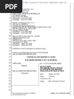 17-07-14 Qualcomm Motion for Anti-suit Injunction Against Apple
