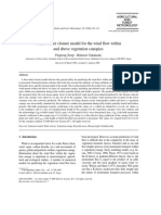 A First-Order Closure Model for the Wind Flow Within