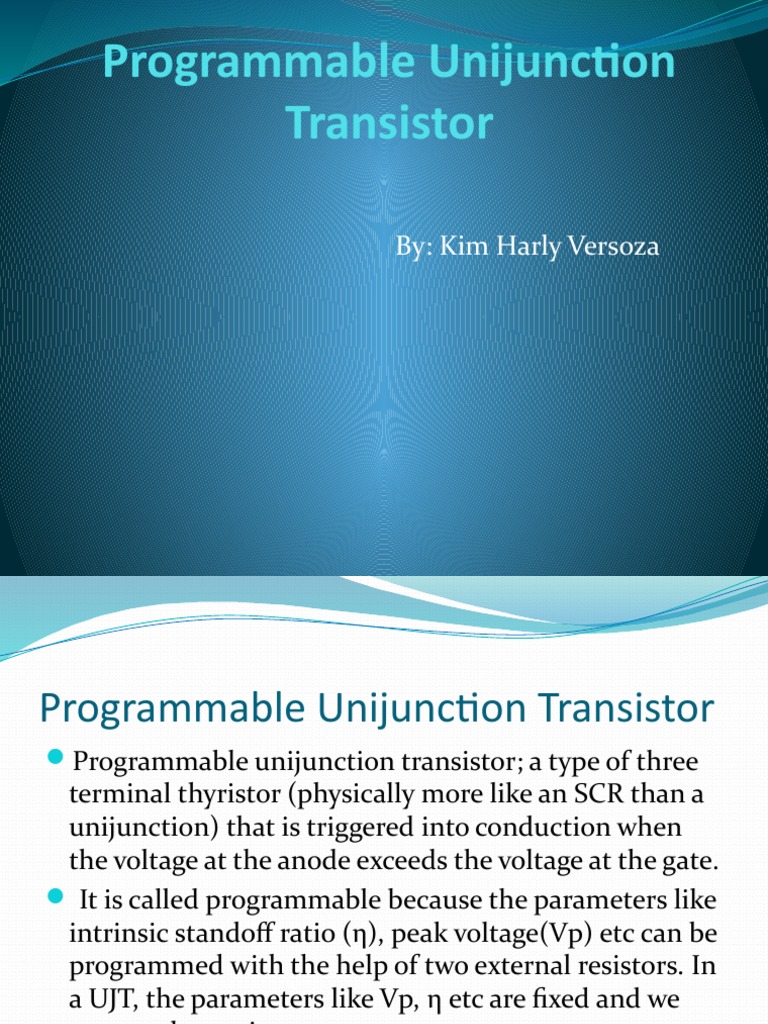 Programmable Unijunction Transistor PDF Electronic Oscillator
