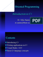 Object Oriented Programming: Introduction To C#