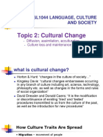 Cultural Change and Diffusion