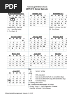 Foxborough School Calendar 2017-18