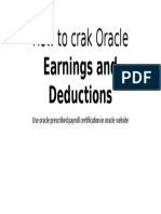 How To Crak Oracle Earnings and Deductions