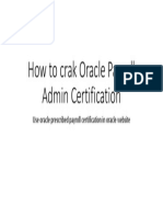 How To Crak Oracle Payroll Admin Certification