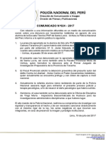 COMUNICADO PNP N° 24 - 2017