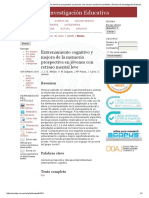 Entrenamiento Cognitivo y Mejora de La Memoria Prospectiva en Jóvenes Con Retraso Mental Leve - Meilán - Revista de Investigación Educativa