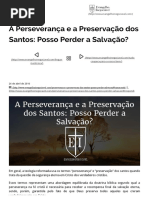 A Perseverança Dos Santos_ Posso Perder a Salvação