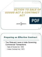 Introduction To Sale of Goods Act & Contract ACT: by J.Michael Sammanasu JIM