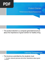 Product-Oriented: Performance-Based Assessment