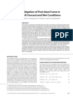 Mitigation of post-blast fume