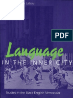 LABOV Language in the Inner City Studies in the Black English Vernacular