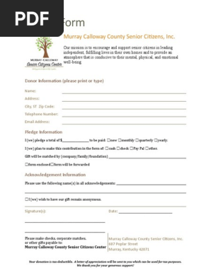 pledge form