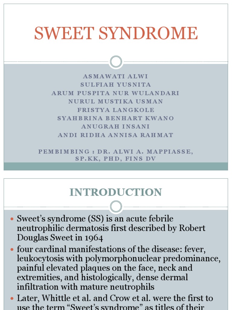 Sweet Syndrome English PDF Immunology Medical Specialties