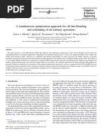 A Simultaneous Optimization Approach For Off Line Blending and Scheduling of Oil Refinery Operations PDF