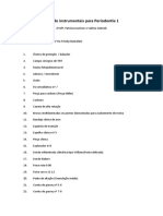 Lista de Instrumentais para Periodontia 1