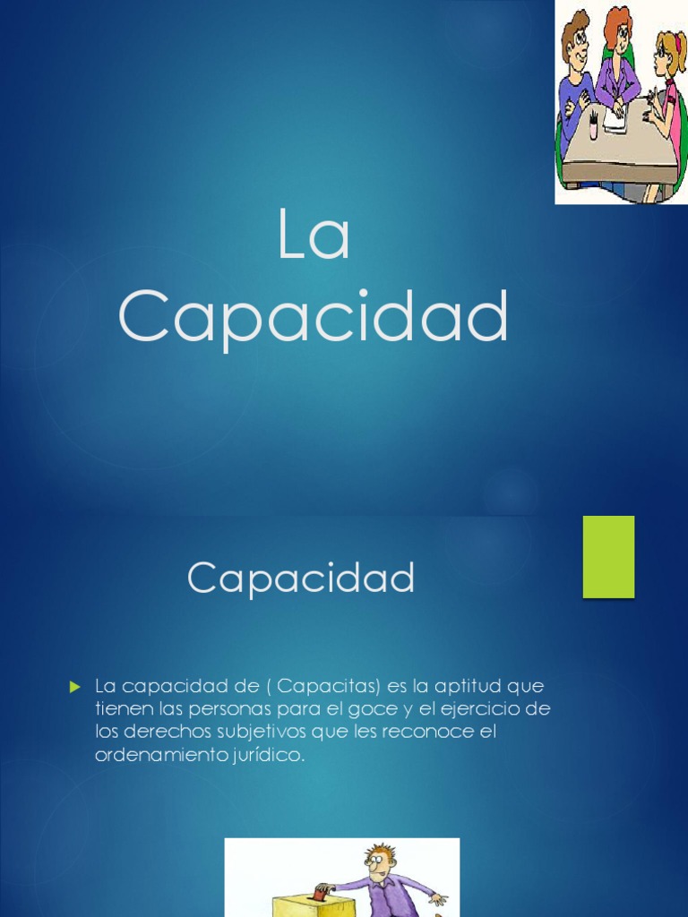 Capacidad de Goce y Ejercicio Personalidad