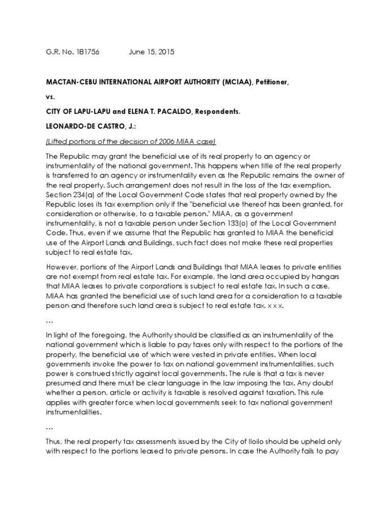 Recent Cases On Beneficial Use PDF Property Tax Estate Tax In The