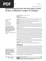 Study of acupuncture for low back pain in recent 20 years