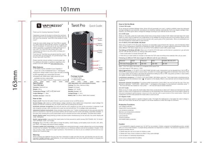 vaporesso tarot nano istruzioni italiano Tarot Nano Kit » Vaporesso