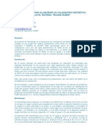 Metodología para Elaborar Un Calendario Deportivo Bajo El Sistema Round Robin