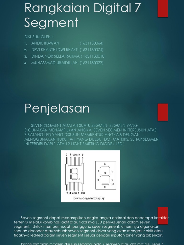 Rangkaian Digital 7 Segment | PDF | Teknologi & Rekayasa