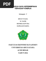 Download MAKALAH PENGARUH GAYA KEPEMIMPINAN TERHADAP KINERJAdocx by Teuku Maulidin SN354230414 doc pdf