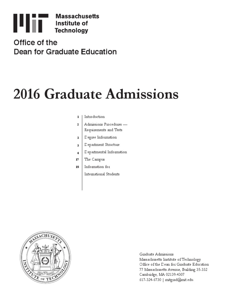 MIT Graduate Admissions Transcripts Guide | PDF | Postgraduate ...
