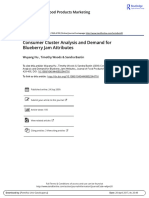 Consumer Cluster Analysis and Demand For Blueberry Jam Attributes