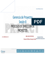 Gerencia de Proyectos Sesion 8 Procesos de Dirección de Proyectos Giovanni Alfonso Huanqui Canto Oxford Group