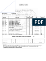 University of Calicut Examination Results: Semester Grade Point Average (SGPA-I and II) : 6.5