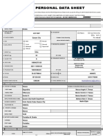 CS Form No. 212 Revised Personal Data Sheet Sample Form