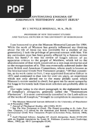 J N Birdsall - Testimonium Josephus