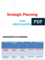 Strategic Planning: N-415 Group D Cluster 1