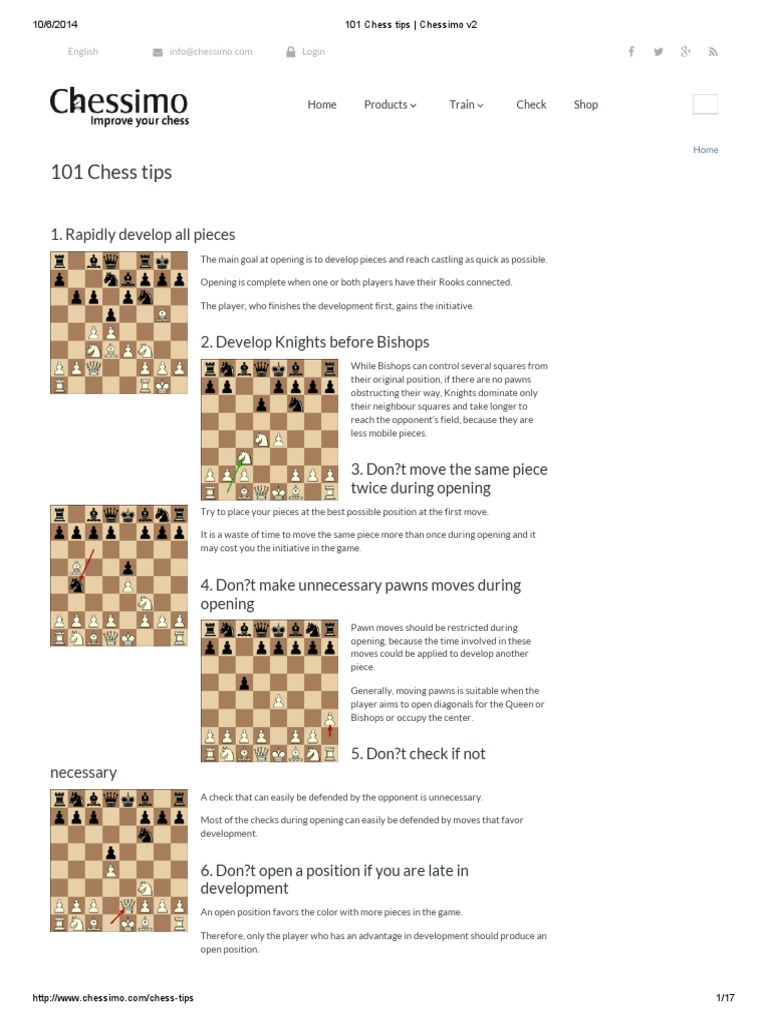 101 Chess Tips - Chessimo v2 | PDF | Chess Strategy | Chess