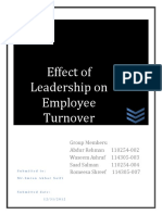 Effect of Leadership On Employee Turnover