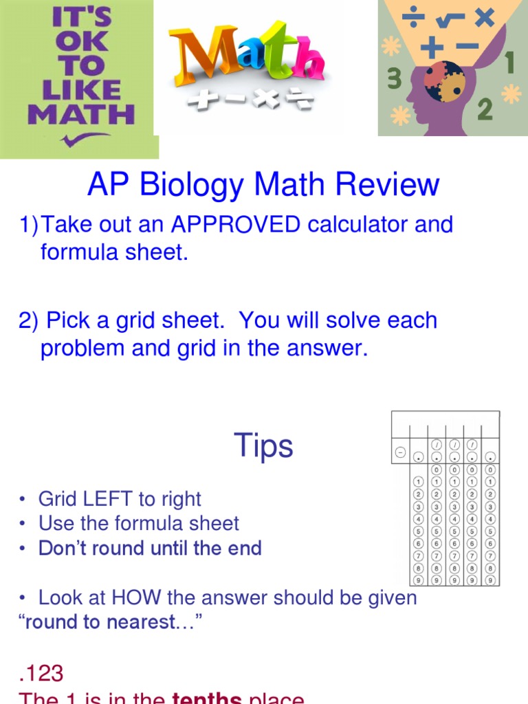 AP Biology Math Review | PDF | Primary Production | Physics