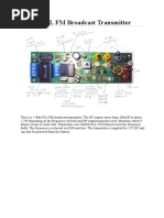 1 Watt PLL FM Broadcast Transmitter