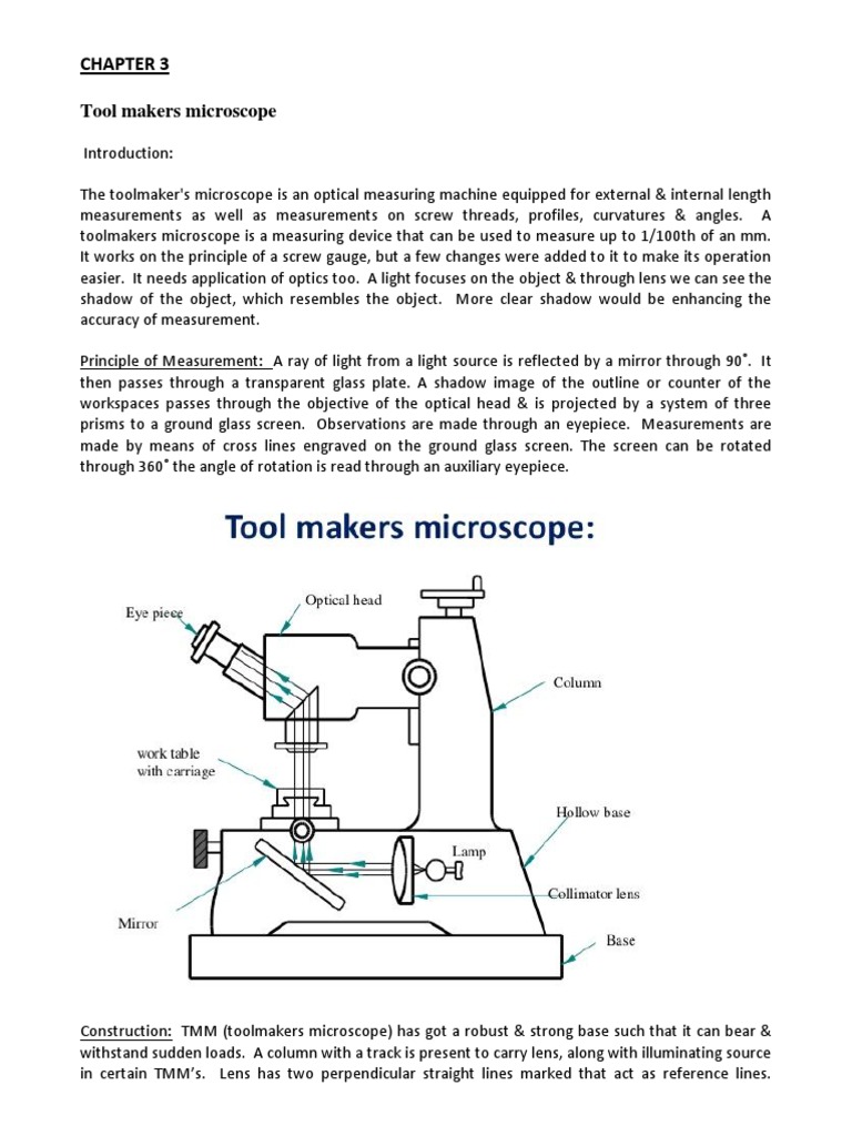 Measurement of Dimensions and Geometric Features Using a Toolmaker's ...