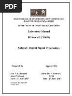 DSP Lab Manual 17-18 Final