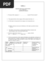 Table .A (MOA of Company Having Share Capital)
