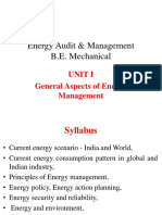 Energy Audit & Management: General Aspects of Energy Management