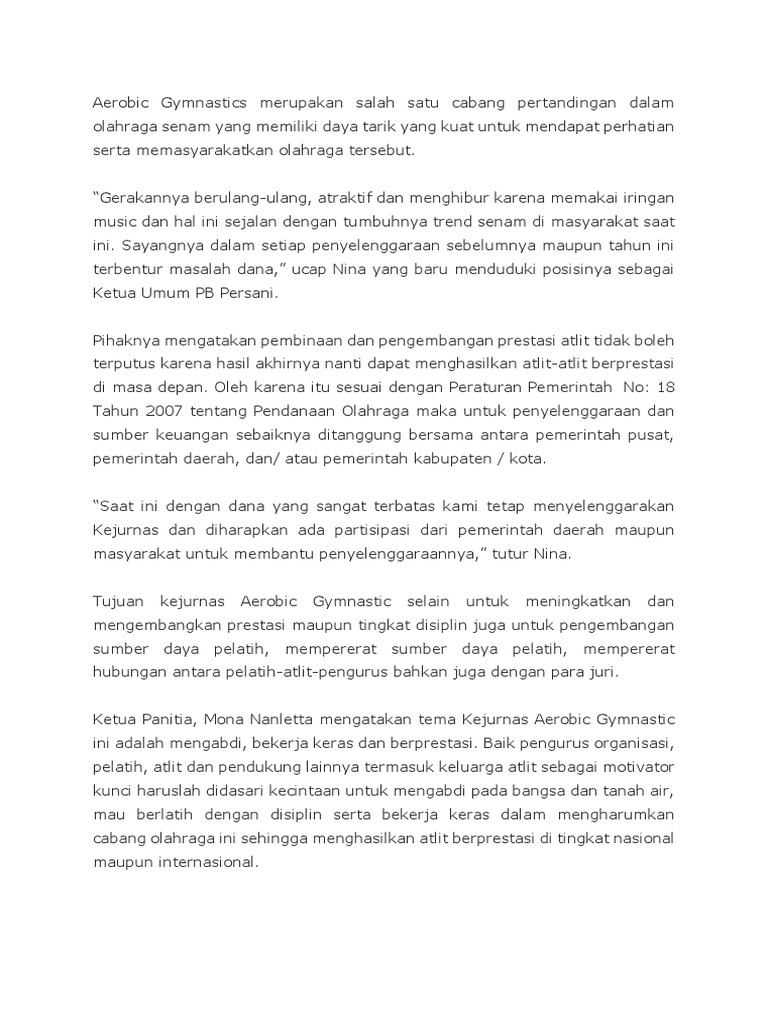 Aerobic Gymnastics Pdf