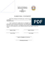 DepEd Parental Consent Form for School Sports Events