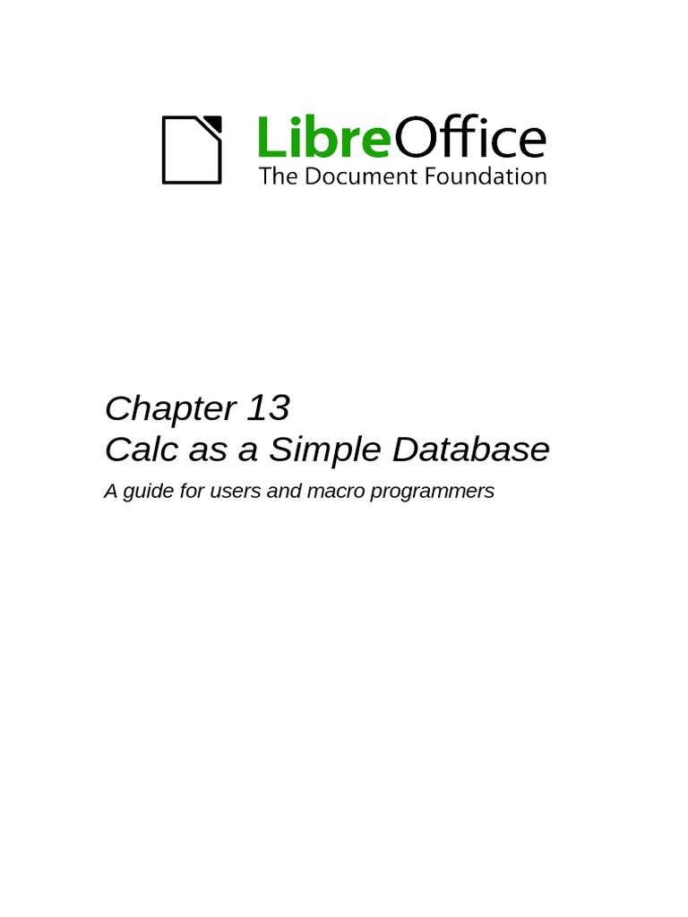 Libreoffice calc guide 17 pdf spreadsheet database index