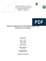 Orientar A Los Adolescentes de La U.E.A "Rafael Urdaneta I" en Los Temas Del Sexo y La Sexualidad.