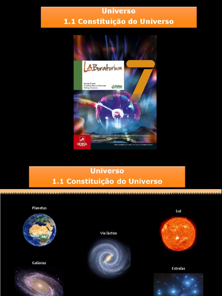 ppt 1- o universo.pdf | Galáxia | Estrelas
